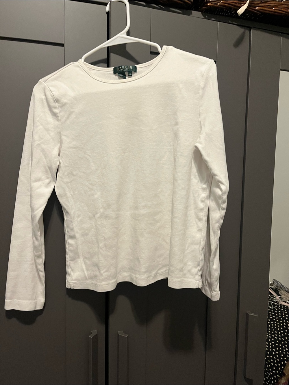 Ralph Lauren White 3/4 Sleeve Crewneck Tee